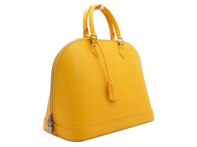 Louis Vuitton Leder Alma GM Tote Bag Gelb - Ansicht 3