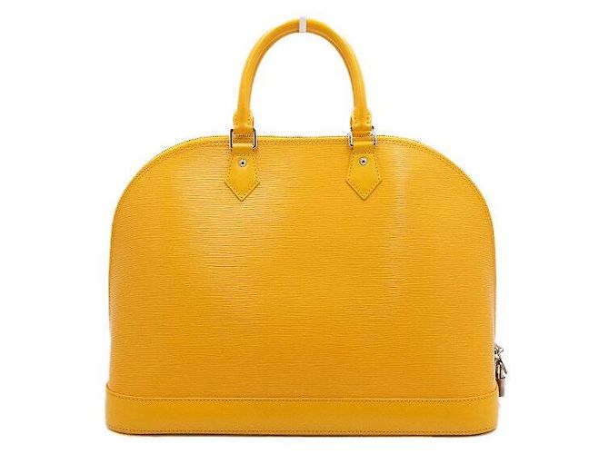 Louis Vuitton Leder Alma GM Tote Bag Gelb - Ansicht 4