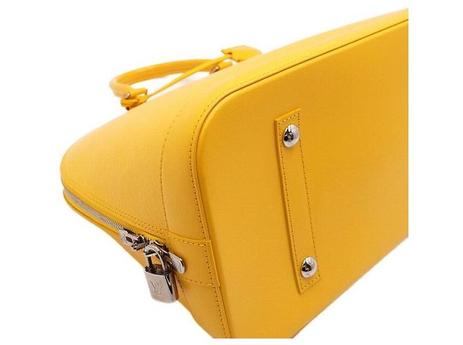 Louis Vuitton Leder Alma GM Tote Bag Gelb - Ansicht 8