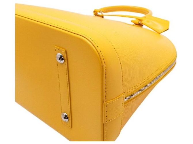 Louis Vuitton Leder Alma GM Tote Bag Gelb - Ansicht 9