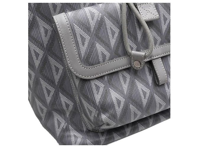 Dior Zaino Hitheroad da uomo in tela e pelle di vitello diamante CD grigio - vista 10