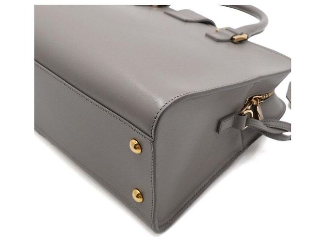 Saint Laurent Piccola borsa tote e borsa a tracolla Gray Monogram Marrone - vista 11