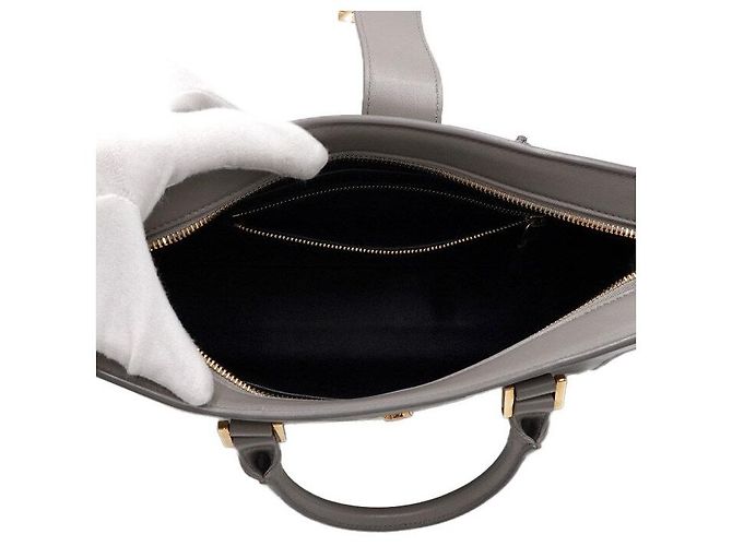 Saint Laurent Piccola borsa tote e borsa a tracolla Gray Monogram Marrone - vista 5