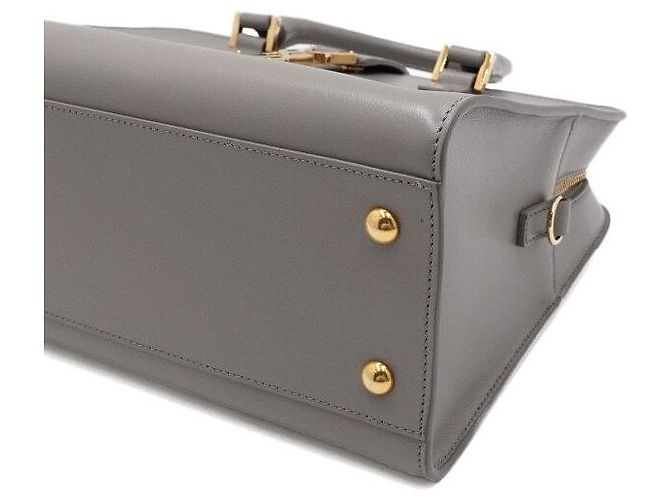 Saint Laurent Piccola borsa tote e borsa a tracolla Gray Monogram Marrone - vista 7