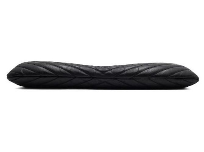 Saint Laurent Clutch per documenti Matelassé Monogram grande Nero - vista 7