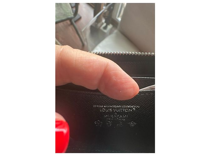 Louis Vuitton Murakami Multicolore Zip-Around Wallet Black Multiple colors - view 6