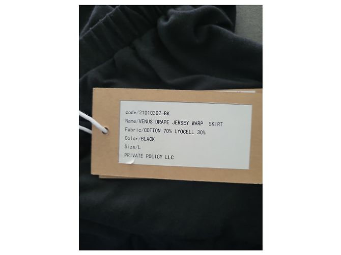 Autre Marque Falda Venus Drape Jersey Warp Private Policy - Negro - vista 7