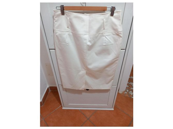 Max Mara Studio Bleistiftrock Creme Roh - Ansicht 2