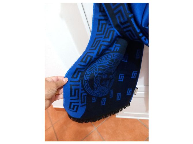 Bufanda Versace Medusa Azul y Negra Negro - vista 3