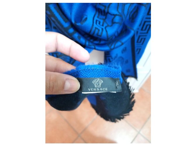 Bufanda Versace Medusa Azul y Negra Negro - vista 5
