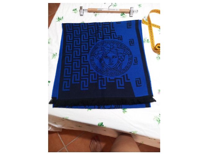 Bufanda Versace Medusa Azul y Negra Negro - vista 8