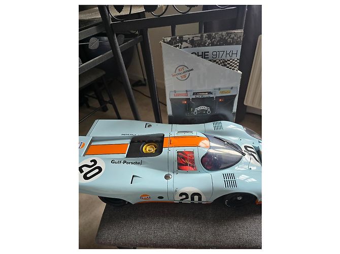 Autre Marque Porsche 917KH Gulf-Porsche Modellauto 1/8 Schwarz Weiß Blau Orange - Ansicht 12