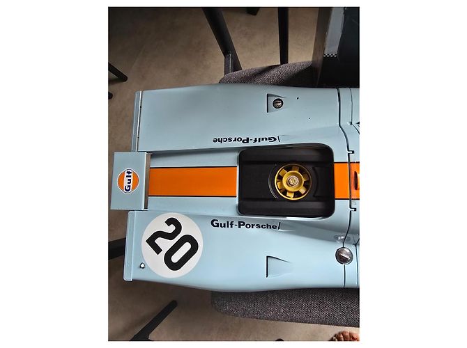 Autre Marque Porsche 917KH Gulf-Porsche Modellauto 1/8 Schwarz Weiß Blau Orange - Ansicht 15