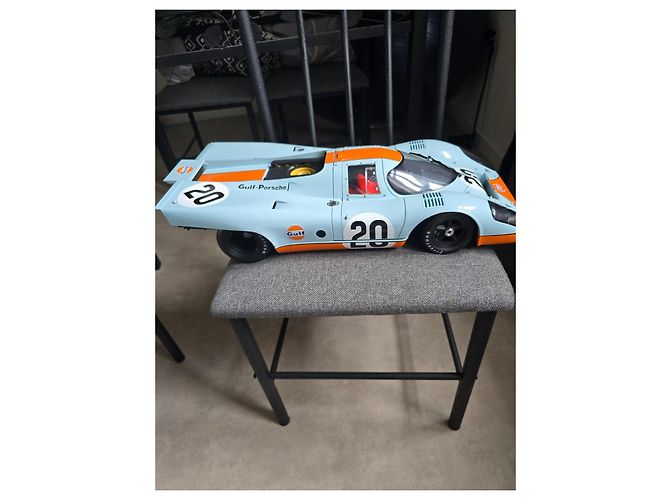 Autre Marque Porsche 917KH Gulf-Porsche Modellauto 1/8 Schwarz Weiß Blau Orange - Ansicht 6