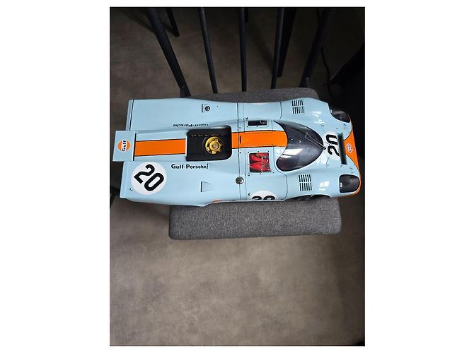 Autre Marque Porsche 917KH Gulf-Porsche Modellauto 1/8 Schwarz Weiß Blau Orange - Ansicht 7