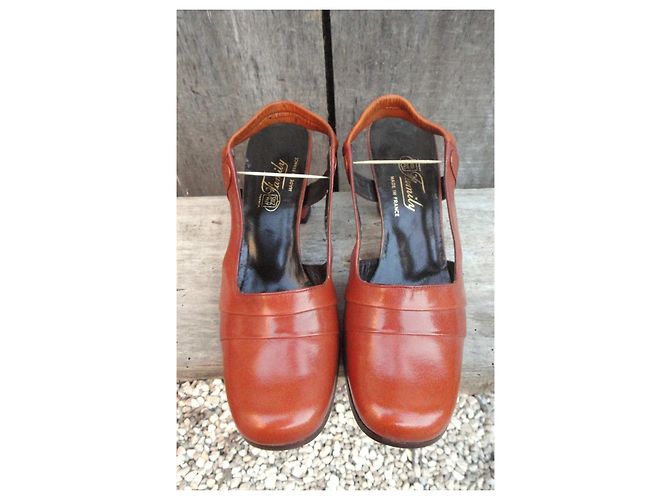 Autre Marque Sandali vintage anni '70 come nuovi Marrone - vista 4