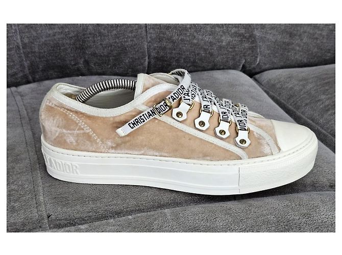 Christian Dior J'Adior Tênis Veludo Bege - vista 11