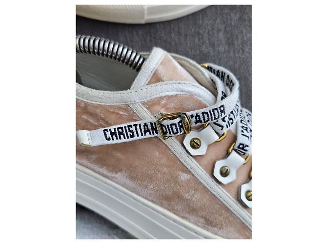 Christian Dior J'Adior Tênis Veludo Bege - vista 13