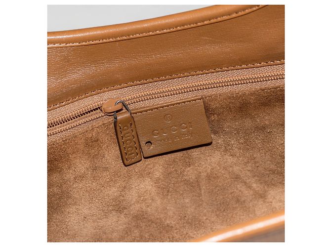 Gucci Jackie Borsa Pelle Marrone Caramello Cammello - vista 10