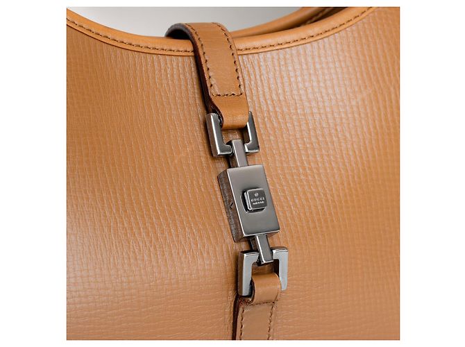Gucci Jackie Borsa Pelle Marrone Caramello Cammello - vista 12