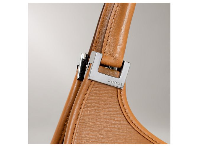 Gucci Jackie Borsa Pelle Marrone Caramello Cammello - vista 13