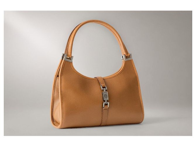 Gucci Jackie Borsa Pelle Marrone Caramello Cammello - vista 4