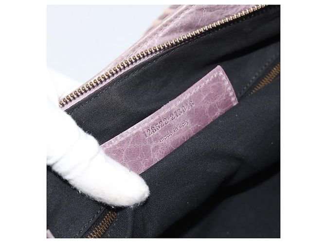 BALENCIAGA Borsa The Perth in pelle viola 128522 Auth 193809V Porpora - vista 12
