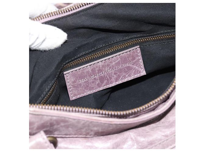 BALENCIAGA Borsa The Perth in pelle viola 128522 Auth 193809V Porpora - vista 17