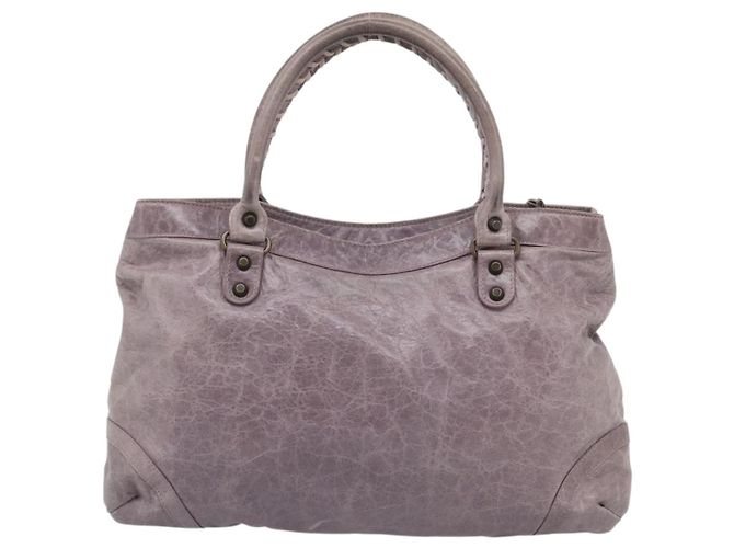BALENCIAGA Borsa The Perth in pelle viola 128522 Auth 193809V Porpora - vista 2