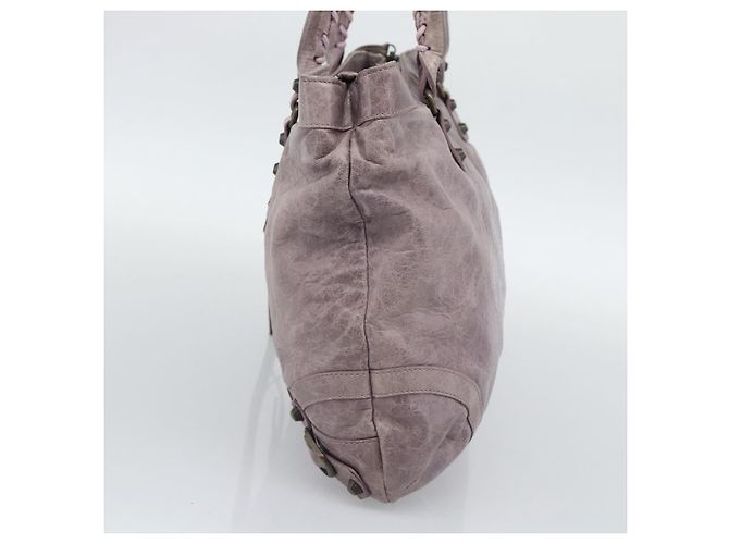 BALENCIAGA Borsa The Perth in pelle viola 128522 Auth 193809V Porpora - vista 4
