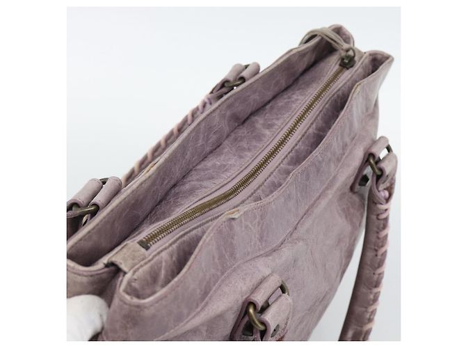 BALENCIAGA Borsa The Perth in pelle viola 128522 Auth 193809V Porpora - vista 6