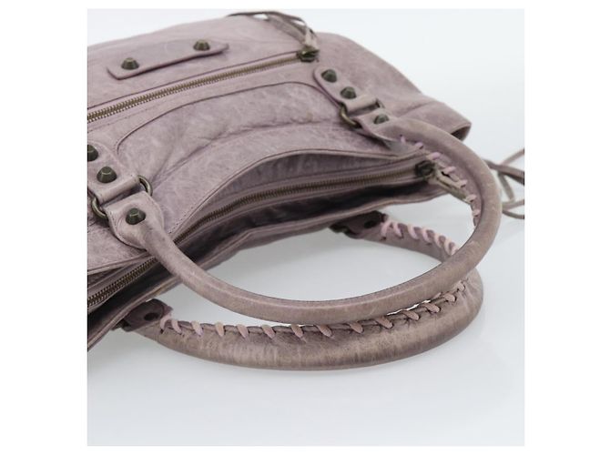 BALENCIAGA Borsa The Perth in pelle viola 128522 Auth 193809V Porpora - vista 7