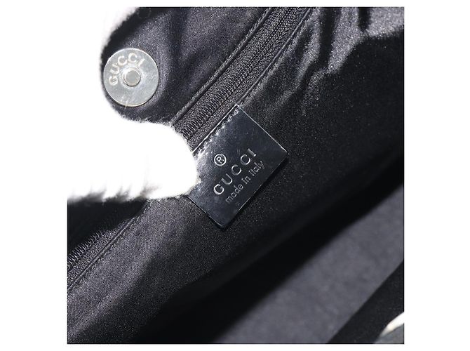 Borsa a tracolla GUCCI Canvas Black Silver Auth ep15152 Nero Argento - vista 18