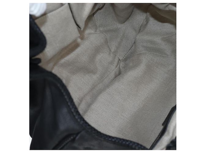 GUCCI Fransen-Tote-Bag aus Leder Schwarz Gold 257029 Auth am12125V Golden - Ansicht 10