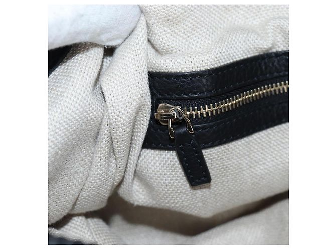 GUCCI Fransen-Tote-Bag aus Leder Schwarz Gold 257029 Auth am12125V Golden - Ansicht 22