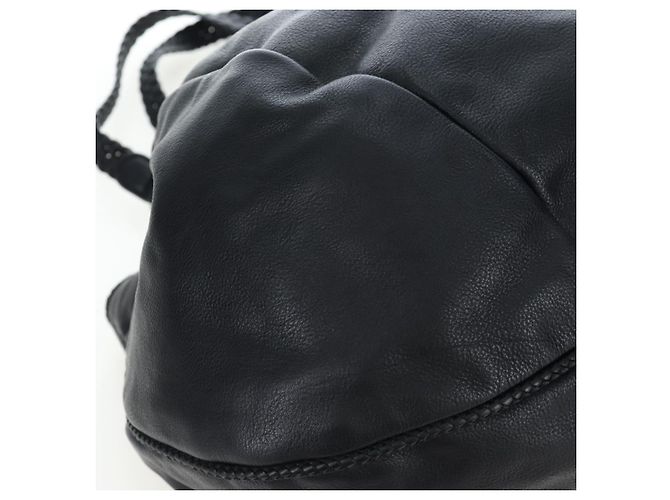 GUCCI Fransen-Tote-Bag aus Leder Schwarz Gold 257029 Auth am12125V Golden - Ansicht 8