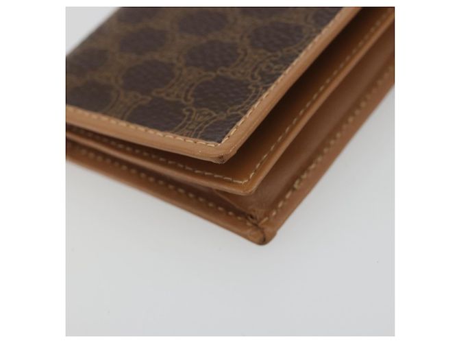 Céline CELINE Macadam Canvas Card Case PVC Leather Brown Auth bs36336V - view 14