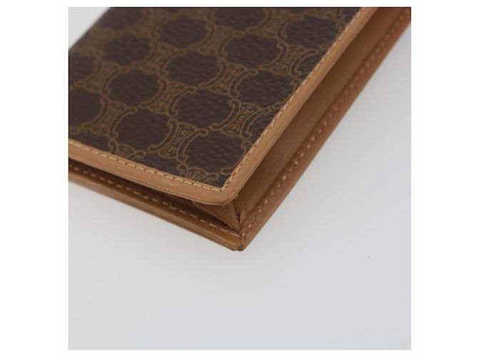 Céline CELINE Macadam Canvas Card Case PVC Leather Brown Auth bs36336V - view 16