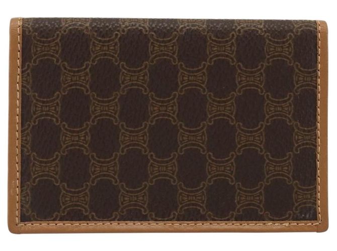 Céline CELINE Macadam Canvas Card Case PVC Leather Brown Auth bs36336V - view 2