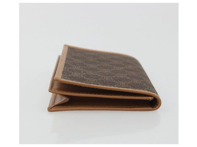 Céline CELINE Macadam Canvas Card Case PVC Leather Brown Auth bs36336V - view 3