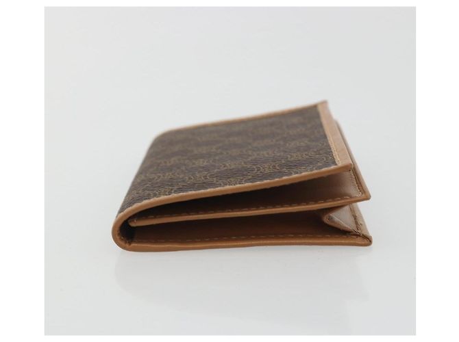 Céline CELINE Macadam Canvas Card Case PVC Leather Brown Auth bs36336V - view 4