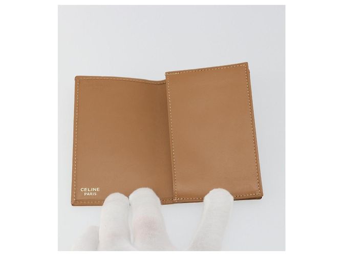 Céline CELINE Macadam Canvas Card Case PVC Leather Brown Auth bs36336V - view 8