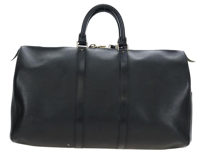 LOUIS VUITTON Epi Keepall 45 Boston Bag Black M42972 LV Auth 191864V Preto - vista 2