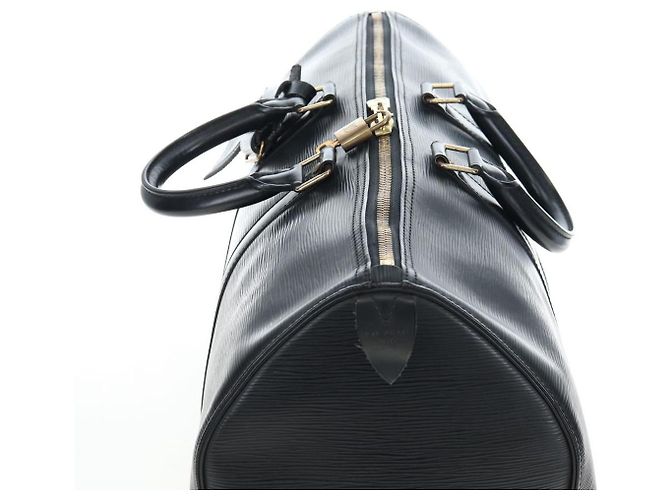 LOUIS VUITTON Epi Keepall 45 Boston Bag Black M42972 LV Auth 191864V Preto - vista 6