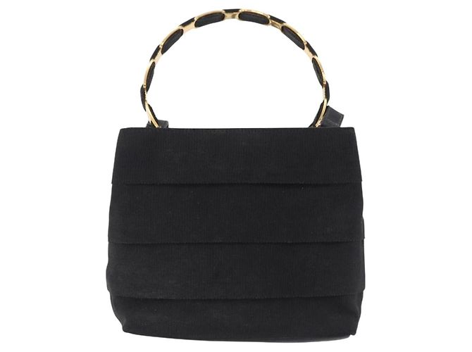Borsa Salvatore Ferragamo Vala Canvas 2way Nera Oro Auth 193549 Nero D'oro - vista 13