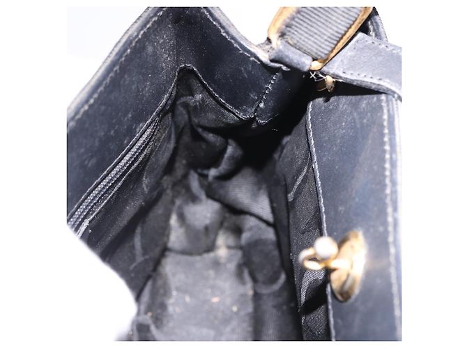 Borsa Salvatore Ferragamo Vala Canvas 2way Nera Oro Auth 193549 Nero D'oro - vista 19