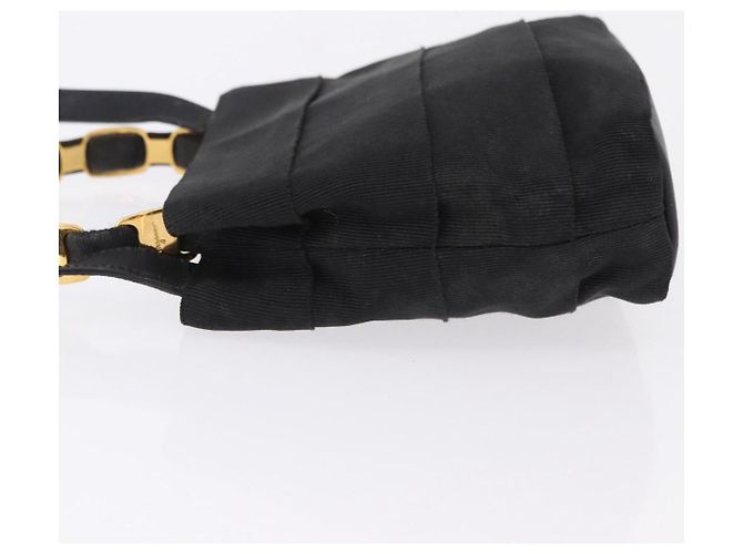 Borsa Salvatore Ferragamo Vala Canvas 2way Nera Oro Auth 193549 Nero D'oro - vista 4