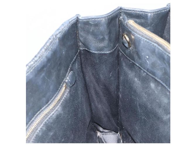 Borsa a mano Miu Miu Matelasse in pelle nera e oro Auth bs36292 Nero D'oro - vista 20