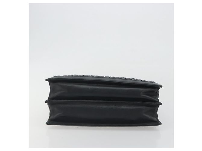 Borsa a mano Miu Miu Matelasse in pelle nera e oro Auth bs36292 Nero D'oro - vista 5