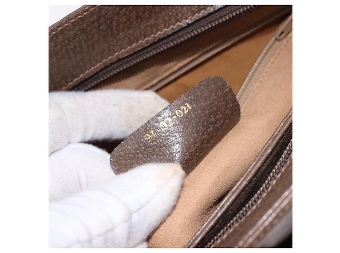 Borsa a tracolla GUCCI GG Supreme PVC Beige Oro Auth ki6747 D'oro - vista 12